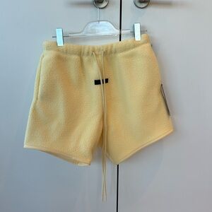 Fear of God Pale Yellow Fleece Drawstring Shorts